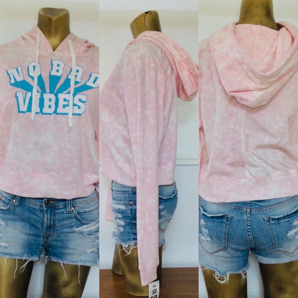 SALE! NWT Freeze NO BAD VIBES Tie-Dye Pink and Blue HOODIE SWEATSHIRT XXL - Picture 12 of 13